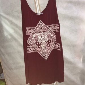 Rhinestoned Elephant Tank Top